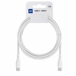 Kaapeli USB C - USB C Blue Star 3A 60W ECO 1 m PJ73-13-3 valkoinen