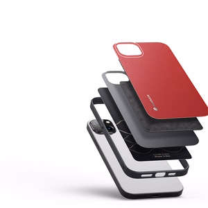 Dux Ducis Fino kotelo kansi valmistettu nailon iPhone 14 Plus punainen