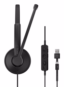 EPOS 1001421 headphones / headset wired, headband, office / call centre, USB Type-C / USB Type-A, black