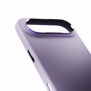 Puro Icon Mag Pro nestesilikoninen Suojakuori iPhone 17 Air:lle, MagSafe -yhteensopiva, kamerasuojauksella ja alumiinipainikkeilla - vaaleanpunainen