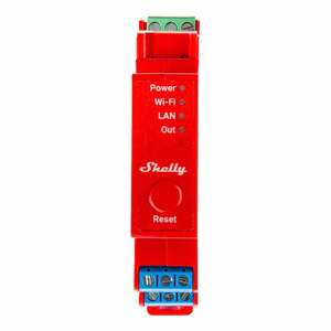 Shelly Pro 1PM DIN-kisko kytkin tehomittauksella, 1-kanavainen, WiFi/LAN