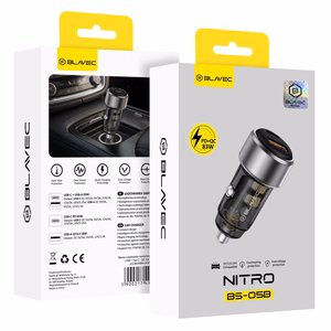 Blavec autolaturi BS-05B Nitro - USB + Type C - QC 3.0 18W PD 65W (CCBS05BN-UCB) musta