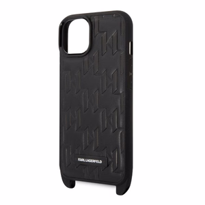 Karl Lagerfeld Monogram Plaque Logo Hihna-Suojakuori iPhone 14 / 15 / 13 6.1":lle - Musta