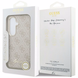 Guess case 4G Script MagSafe for Samsung Galaxy S26 pink