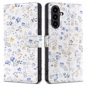 Tech-Protect Wallet Case for Samsung Galaxy A56 5G - White Daisies