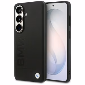 BMW Leather Hot Stamp MagSafe suojakuori Samsung Galaxy S26 Plus:lle musta