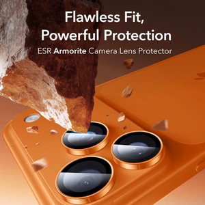 ESR Armorite Kameran Linssilasi iPhone 17 Pro / Max / 15 Pro / Max / 16 Pro / Max / 17 Pro / Max:lle - Oranssi