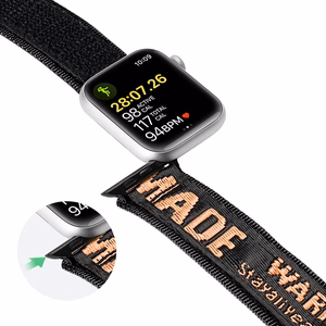 Dux Ducis hihna (ulkoiluversio) Apple Watch Ultra hihna, SE, 9, 8, 7, 6, 5, 4, 3, 2, 1 (49, 45, 44, 42 mm) Nylon rannekoru musta ja oranssi