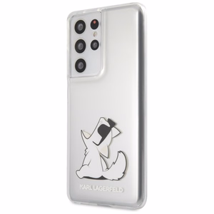Karl Lagerfeld Choupette Fun Kotelo Samsung Galaxy S21 Ultra - läpinäkyvää