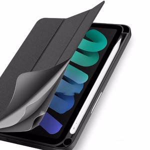 Dux Ducis DOMO -taittosuojakuori kynälokerolla iPad mini 7/6 musta