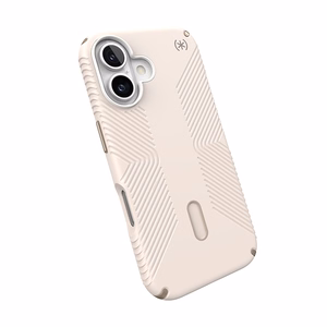 Speck Presidio2 Grip -suojakuori MagSafe- ja ClickLock-tuella iPhone 16:lle, Bleached Bone/Heirloom Gold