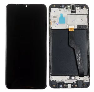 LCD-näyttö Samsung A105 A10 Dual SIM kosketusnäytöllä ja kehyksellä musta alkuperäinen