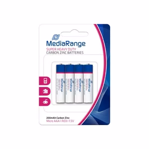Akku CARBON-ZINC AAA 1.5V/4kpl MRBAT141 MEDIARANGE
