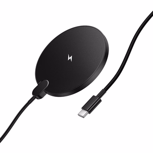 Wireless charger Hoco 15W with cable USB C and digital display CW62 black