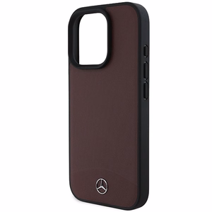 Mercedes Textured And Plain Nahkainen MagSafe Suojakuori iPhone 16 Pro Max:lle - Punainen