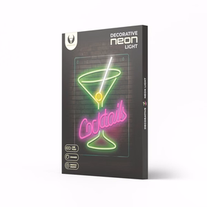 Neon PLEXI LED COCKTAILS vaaleanpunainen vihreä FPNE02X Forever Light