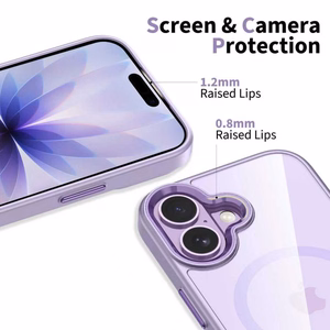 Tech-Protect MagMat MagSafe Suojakuori iPhone 17:lle - Läpinäkyvä Violetti