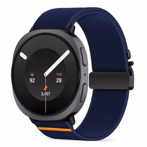 Tech-Protect Nylon Clasp -ranneke mallille Samsung Galaxy Watch 40/44/46 mm – tummansininen