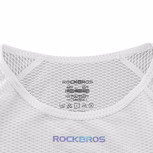 Rockbros YDBX001 naisten nopeasti kuivuva hihaton pyöräilypaita XL / XXL - valkoinen