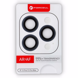 Kameran lasi iPhone 15 Pro / 15 Pro Max:lle Forcell Premium titanium sininen