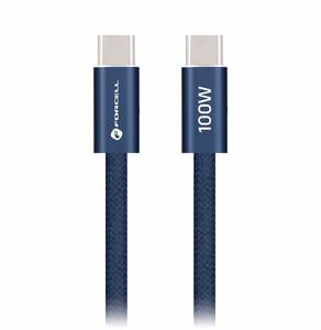 Kaapeli USB-C - USB-C Forcell F-Energy QC4.0 PD 5A 100 W Cafule Color 1,2 m ACYH23 tummansininen