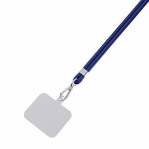 3mk EasyClip puhelimen kaulahihna, tummansininen (hopeanväriset osat)