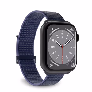 Puro Sport nailonranneke Apple Watch 42 / 44 / 45 / 49 mm -kellolle, sininen
