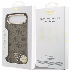 Guess 4G Triangle Logo MagSafe Suojakuori iPhone Airille - ruskea ja kultainen
