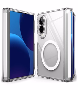 Ringke Fusion Flap Magnetic -suojakuori laitteelle Samsung Galaxy Z Fold 8, MagSafe-yhteensopiva – läpinäkyvä