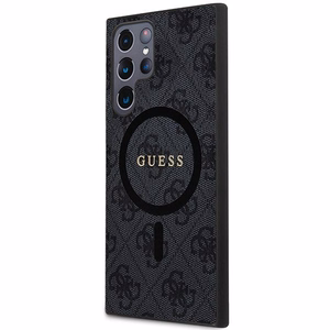Guess suojakuori Samsung S24 Ultra MagSafe-yhteensopiva GUHMS24LG4GFRK 4G Ring classic logo musta