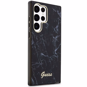 Guess GUHCS23LPCUMAK S23 Ultra S918 musta/musta kovakuori Marble