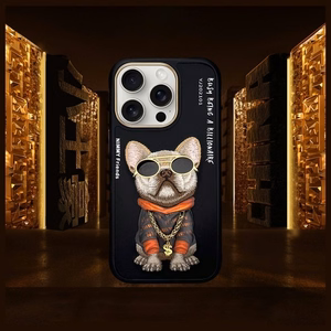 NIMMY Suojakuori GLASSES COOL DOG iPhone 16 Pro:lle musta