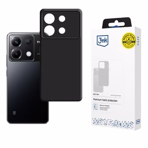 3mk Matt Case suojakuori Poco X6 5G:lle - musta