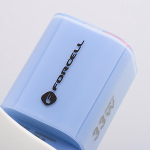 Puhelinlaturi Forcell F-Energy GaN III Crystal Color USB C + USB A QC4.0 PD 33W + silikoninen kaapeli USB C - USB C VT-41 sininen