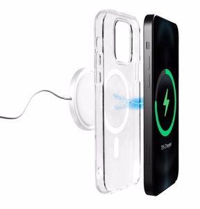 Puro Lite Mag MagSafe Silikoninen Suojakuori iPhone 14 / 13:lle - läpinäkyvä