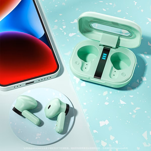 WEKOME VA06 Vanguard Series Bluetooth 5.2 TWS-nappikuulokkeet latauskotelolla, vihreät