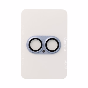 Karkaistu lasi Tel Protect 95% AR+AF Full Metal kameransuoja iPhone 17:lle sininen (kamerasaareke)