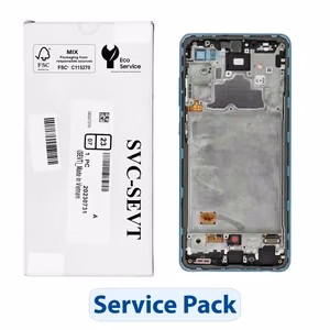 ServicePack LCD-näyttö SAMSUNG A72 4G A725F GH82-25460B sininen