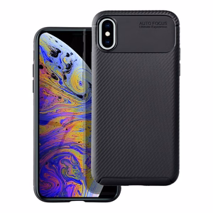 Carbon Premium -suojakuori iPhone X / XS, musta