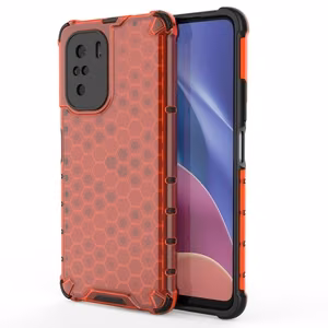 Honeycomb Asia panssari kansi TPU puskuri Xiaomi Redmi K40 Pro + / K40 Pro / K40 / K40 / Poco F3 punainen