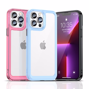 Outer Space Kotelo Kotelo iPhone 12 Pro Max Kova kansi geelikehyksellä Punainen