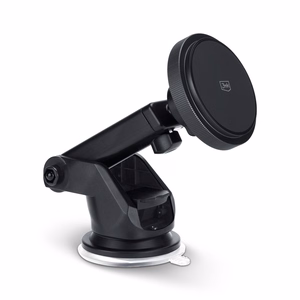 Auton laturi-pidike 3mk Car MagCharger 15W tuulilasi/kojelauta musta