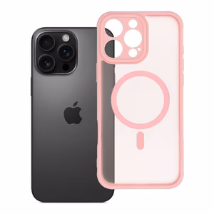 Suojakuori iPhone 16 PRO MAX:lle Full Matte Mag Cover yhteensopiva MagSafe vaaleanpunainen
