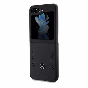 Mercedes nahkainen Urban-suojakuori Samsung Galaxy Z Flip 5:lle - musta