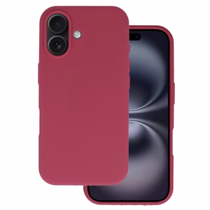 Silicone Lite Suojakuori iPhone 16:lle - viininpunainen
