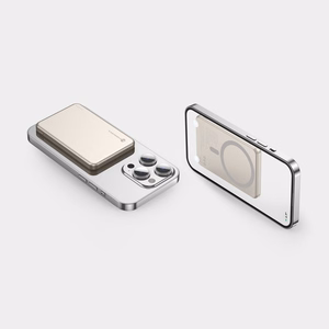 Forcell F-Energy Slim F5K9 -varavirtalähde, MagSafe-yhteensopiva, 5000 mAh, 15 W, QC 4.0, PD 3.0, Cloud Dancer