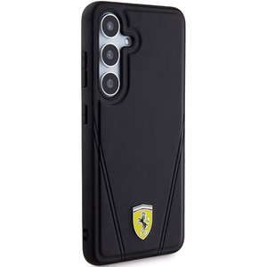 Ferrari Hot Stamp V Lines MagSafe suojakuori Samsung Galaxy S24+:lle - musta