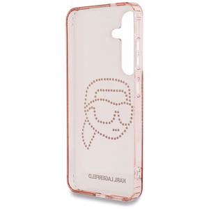 Karl Lagerfeld Rhinestones K. Head Logo Suojakuori Samsung Galaxy S25 Vaaleanpunainen