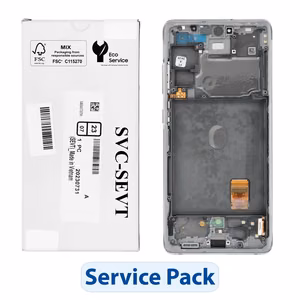 ServicePack LCD-näyttö SAMSUNG S20 FE 4G/5G G780F/G781F GH82-31329B valkoinen