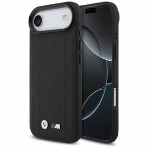 BMW M Quilted Logo MagSafe Suojakuori iPhone 17 Air:lle - Musta